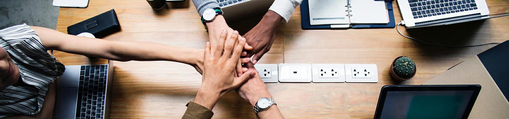 group hands